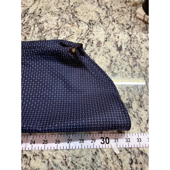 Circle of Gentlemen Shirt 38/15 Navy Geometric Pattern Slim Fit Dress Shirt Luxe - Picture 8 of 8